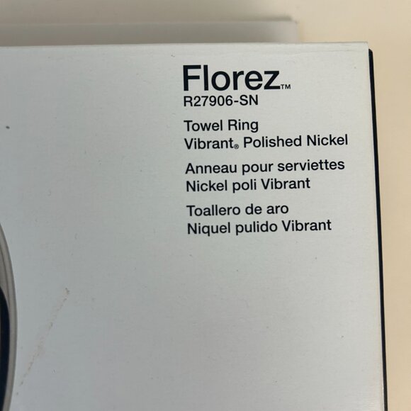 Kohler Florez Towel Ring Vibrant Polished Nickel R27906-SN New Open Box - Picture 2 of 7